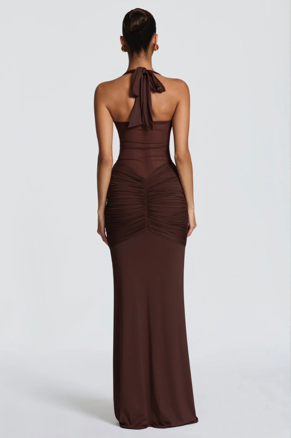 BABYBOO VIXEN MAXI DRESS PLUM BROWN SIZE 6, 8, 10