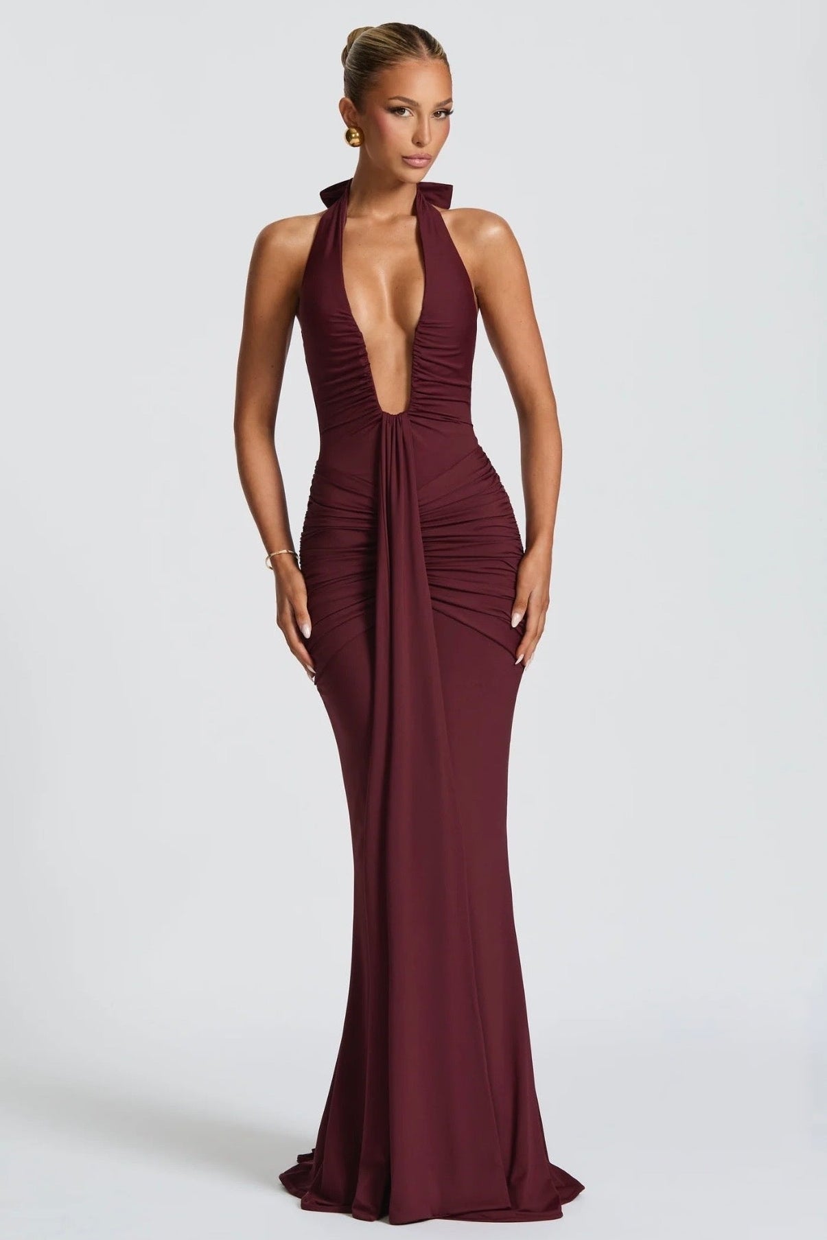 BABYBOO ROSETTA MAXI DRESS CHERRY LACQUER SIZE 8