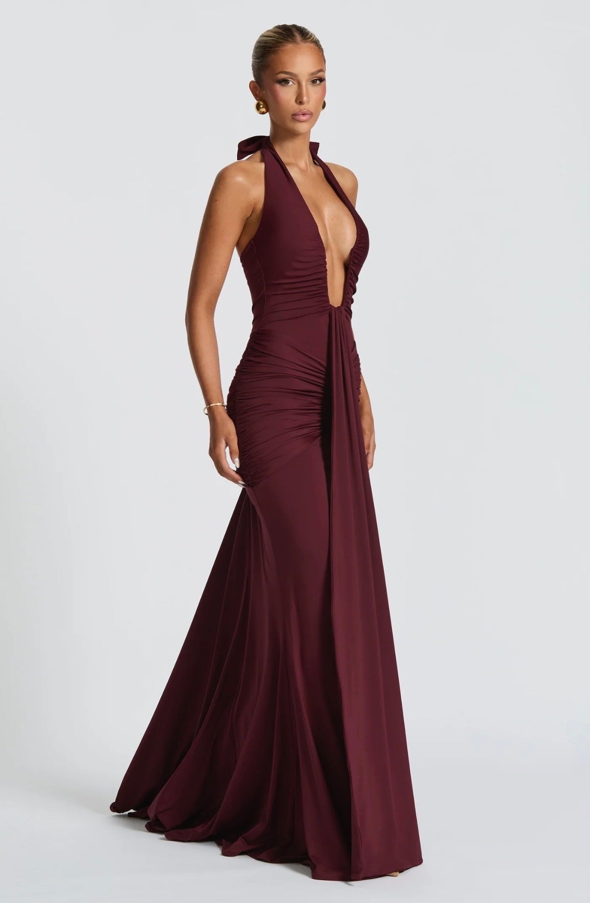 BABYBOO ROSETTA MAXI DRESS CHERRY LACQUER SIZE 8