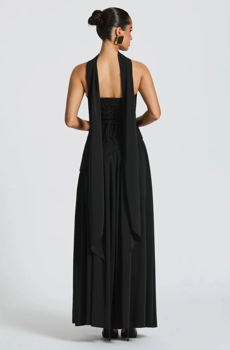 BABYBOO MALIYAH MAXI DRESS BLACK SIZE 8, 10
