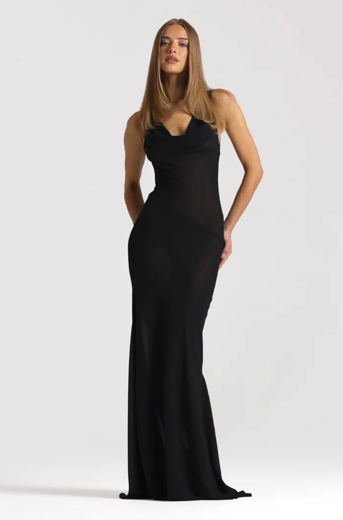 NATALIE ROLT ANITA DRESS BLACK SIZE 8