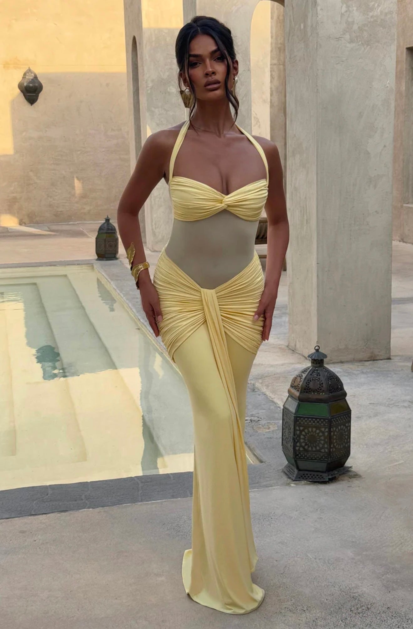 BABYBOO VIXEN MAXI DRESS LEMON SIZE 6, 8, 10