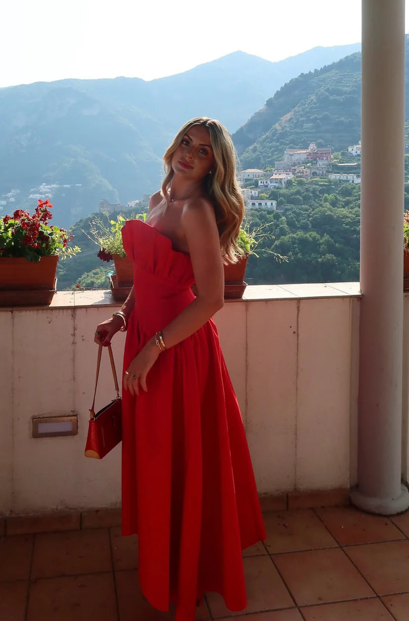 ELLIATT LAUREL SLEEVELESS MAXI DRESS IN RED SIZE 8, 10