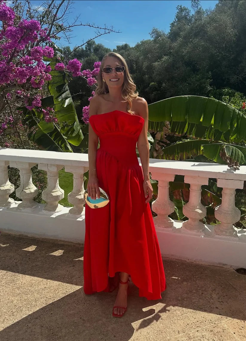 ELLIATT LAUREL SLEEVELESS MAXI DRESS IN RED SIZE 8, 10