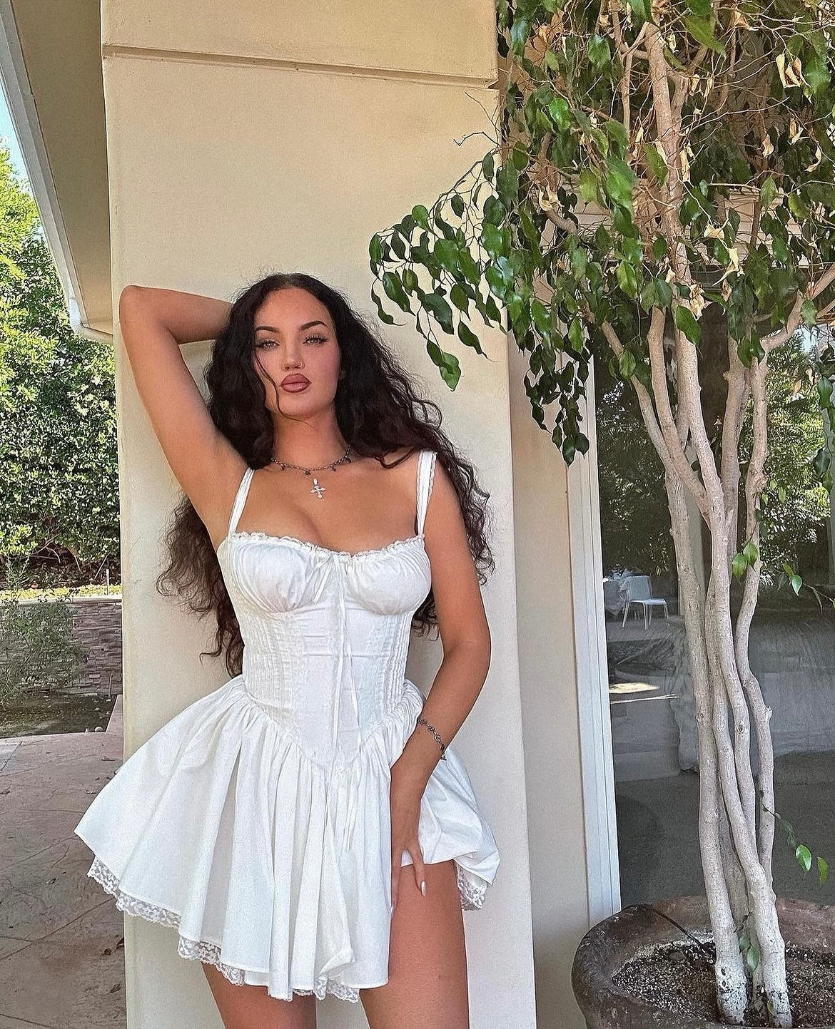 HOUSE OF CB PIETRA WHITE CORSET DRESS SIZE 8, 10 – Curated Collection