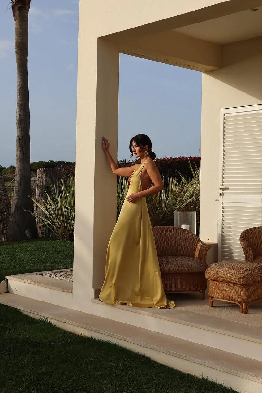 ARCINA ORI SOLEIL DRESS YELLOW SIZE 10