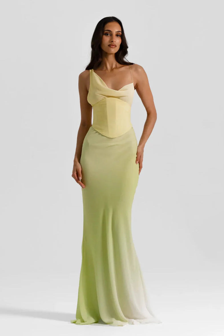 NATALIE ROLT HALLIE GOWN CITRUS SIZE 8