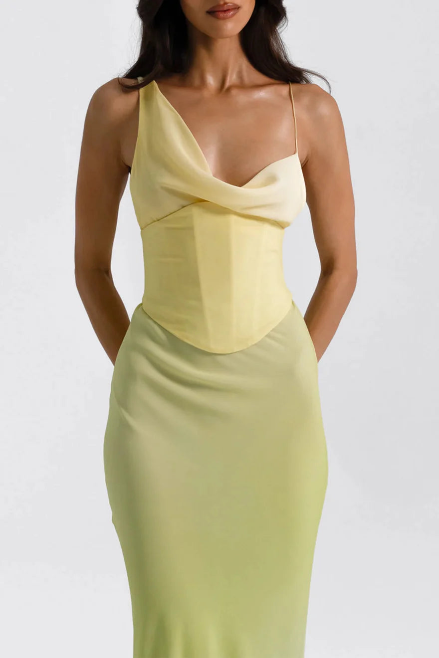 NATALIE ROLT HALLIE GOWN CITRUS SIZE 8