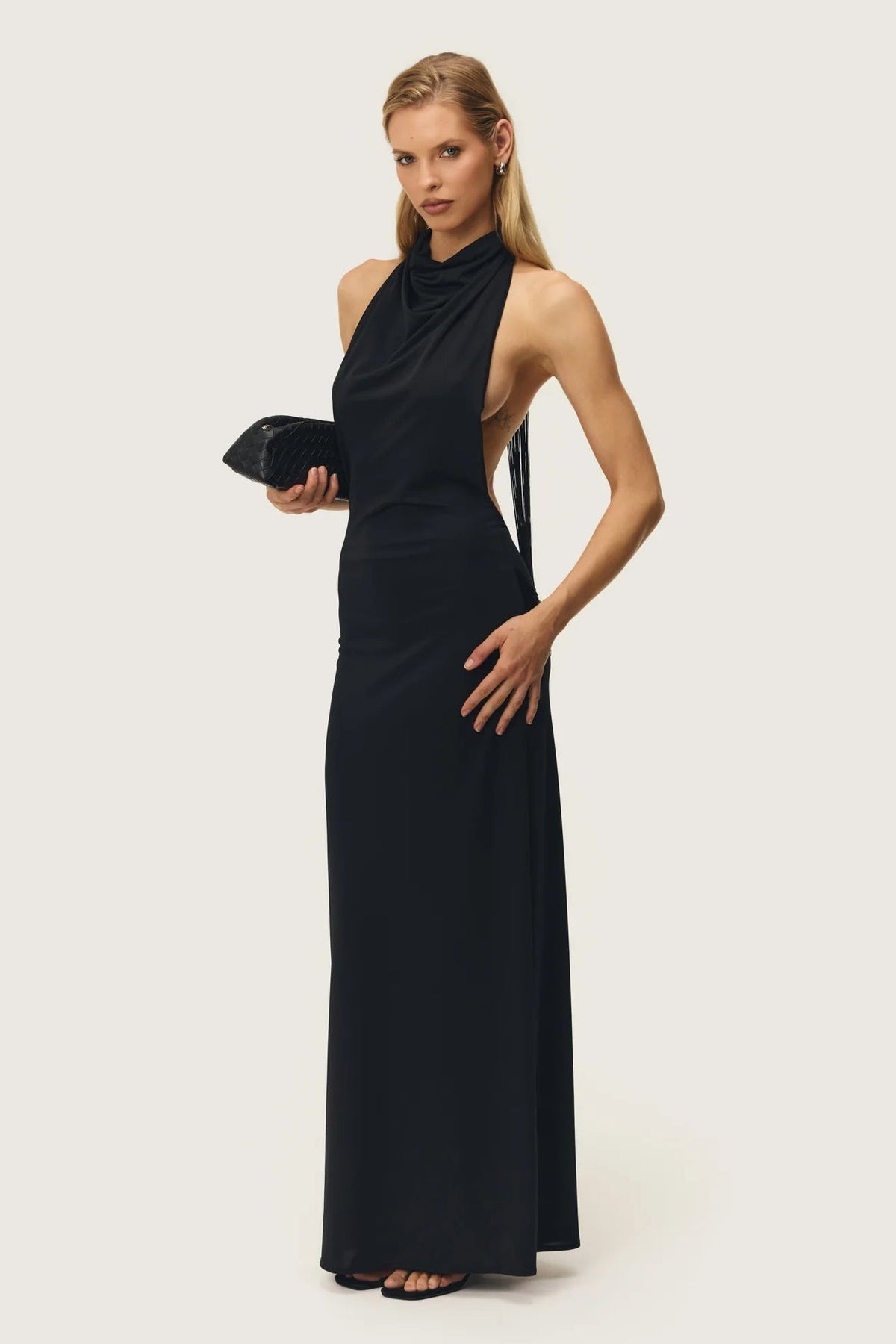ARCINA ORI JEAN DRESS BLACK SIZE 8
