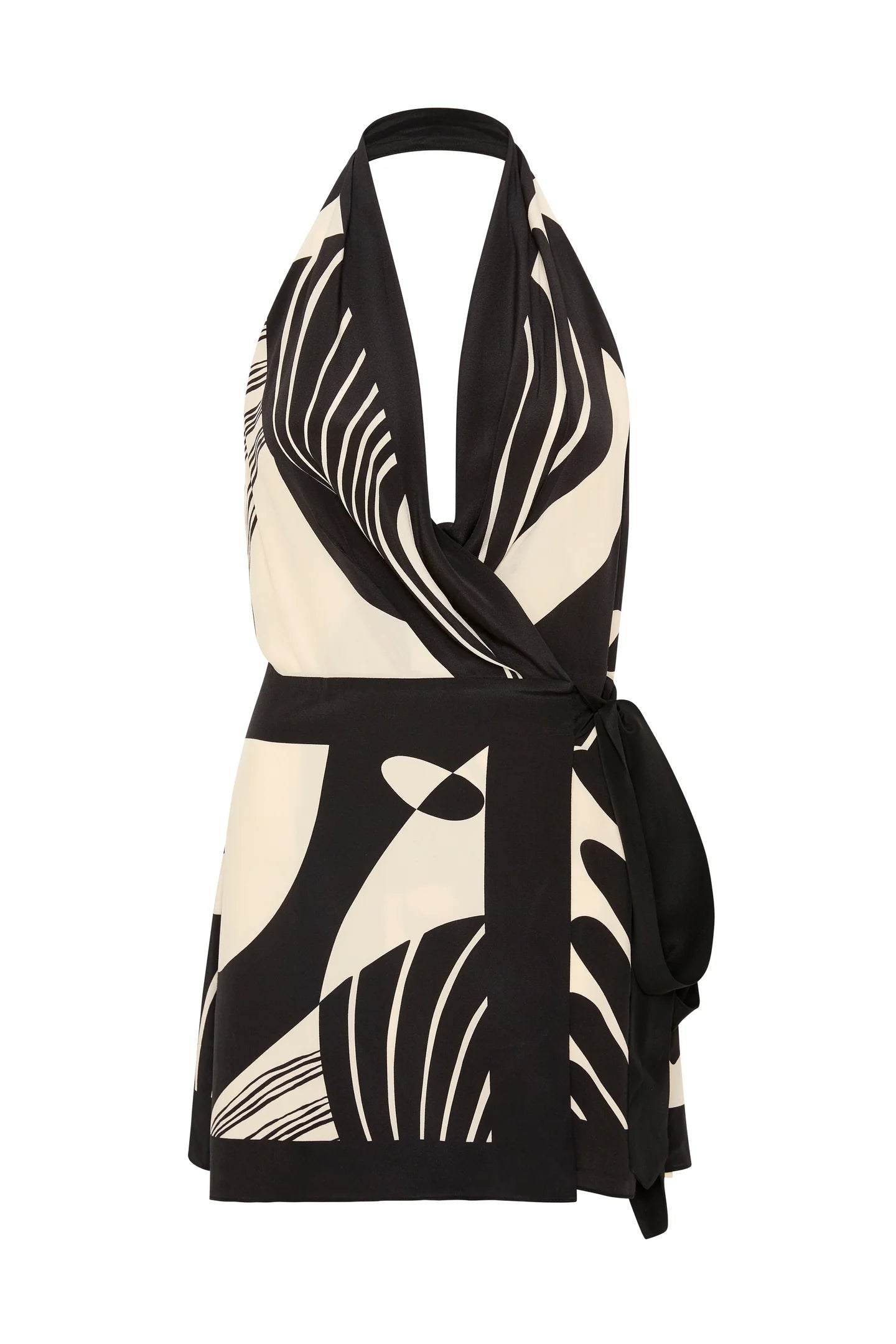 SIR THE LABEL REALISME WRAP HALTER MINI DRESS SIZE 6, 8, 10