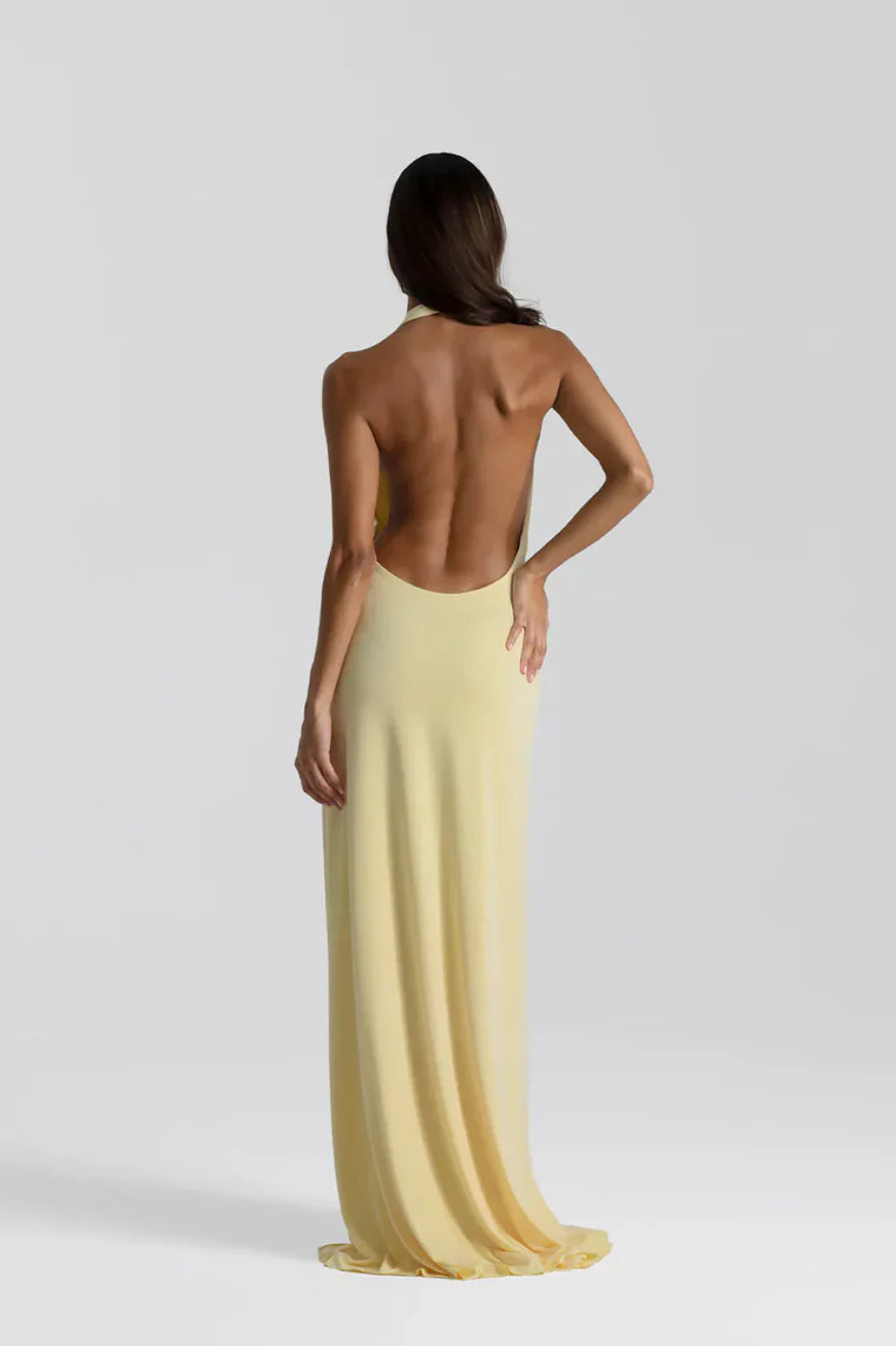 NATALIE ROLT WINONA GOWN IN LEMON SIZE 8