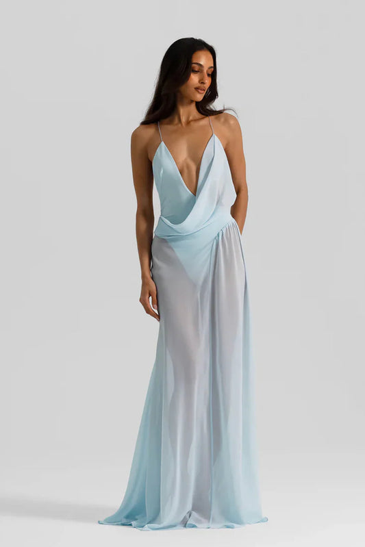 NATALIE ROLT AGNES DRESS ICE BLUE SIZE 8