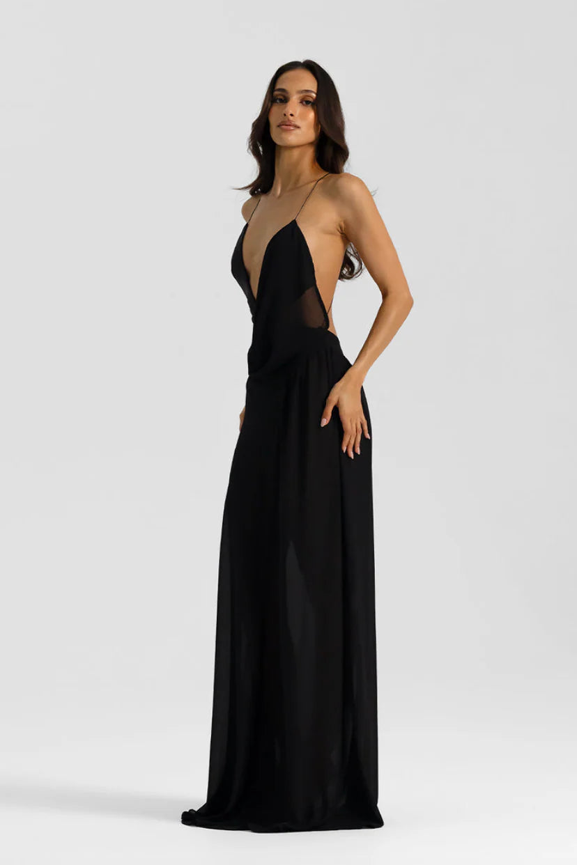 NATALIE ROLT AGNES DRESS BLACK SIZE 8