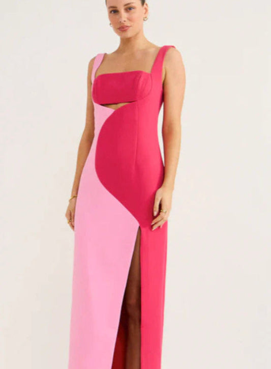 BY JOHNNY CATERINA TWO TONE CURVE MIDI SIZE 6, 8