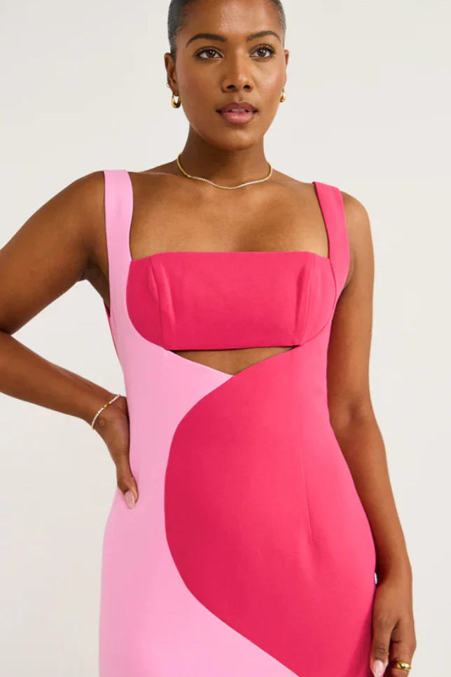 BY JOHNNY CATERINA TWO TONE CURVE MIDI SIZE 6, 8