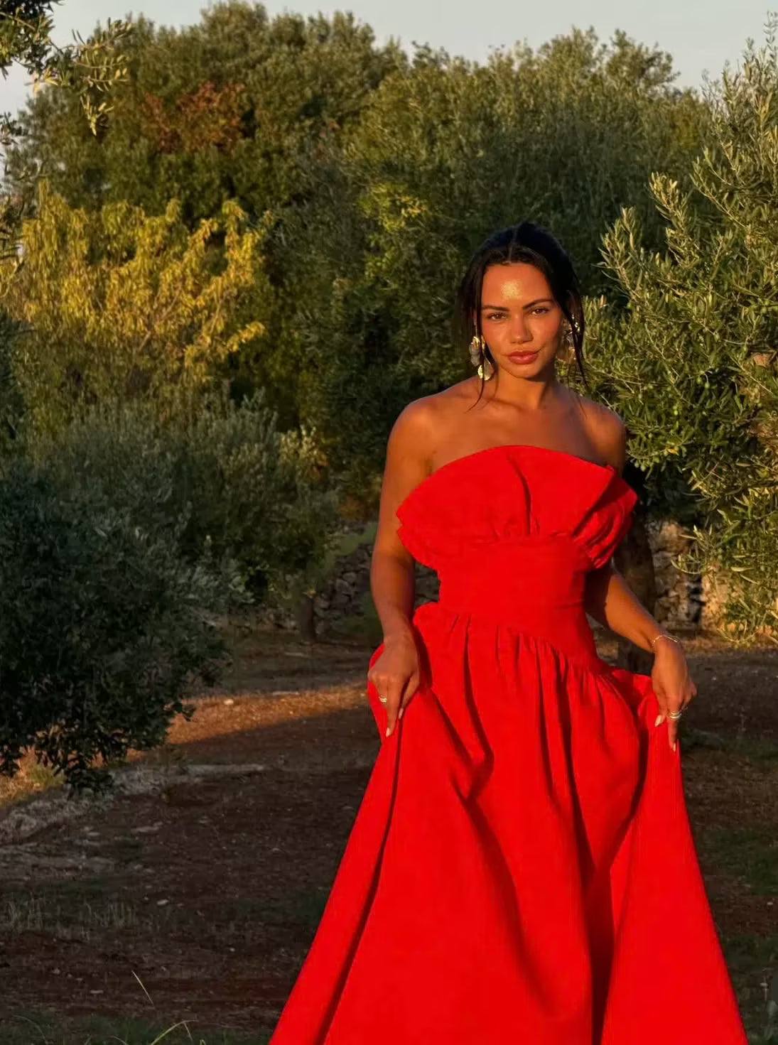 ELLIATT LAUREL SLEEVELESS MAXI DRESS IN RED SIZE 8, 10