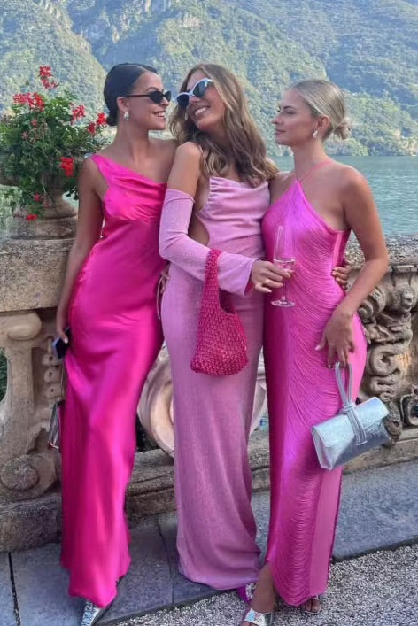 NATALIE ROLT MONICA GOWN NEON PINK SIZE 8