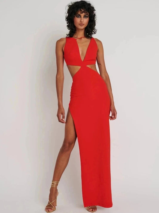 EFFIE KATS ENIKO GOWN IN RED SIZE 8, 10
