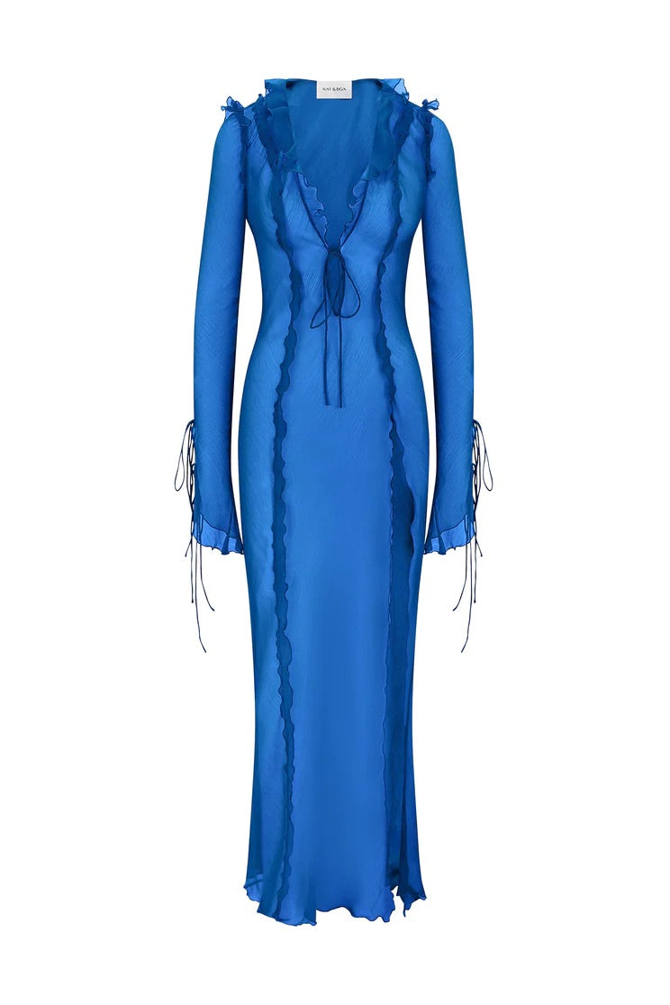 RAT & BOA FARETTI MAXI DRESS BLUE SIZE 6,8 Curated Collection RAT & BOA FARETTI MAXI DRESS BLUE SIZE 6,8 Curated Collection