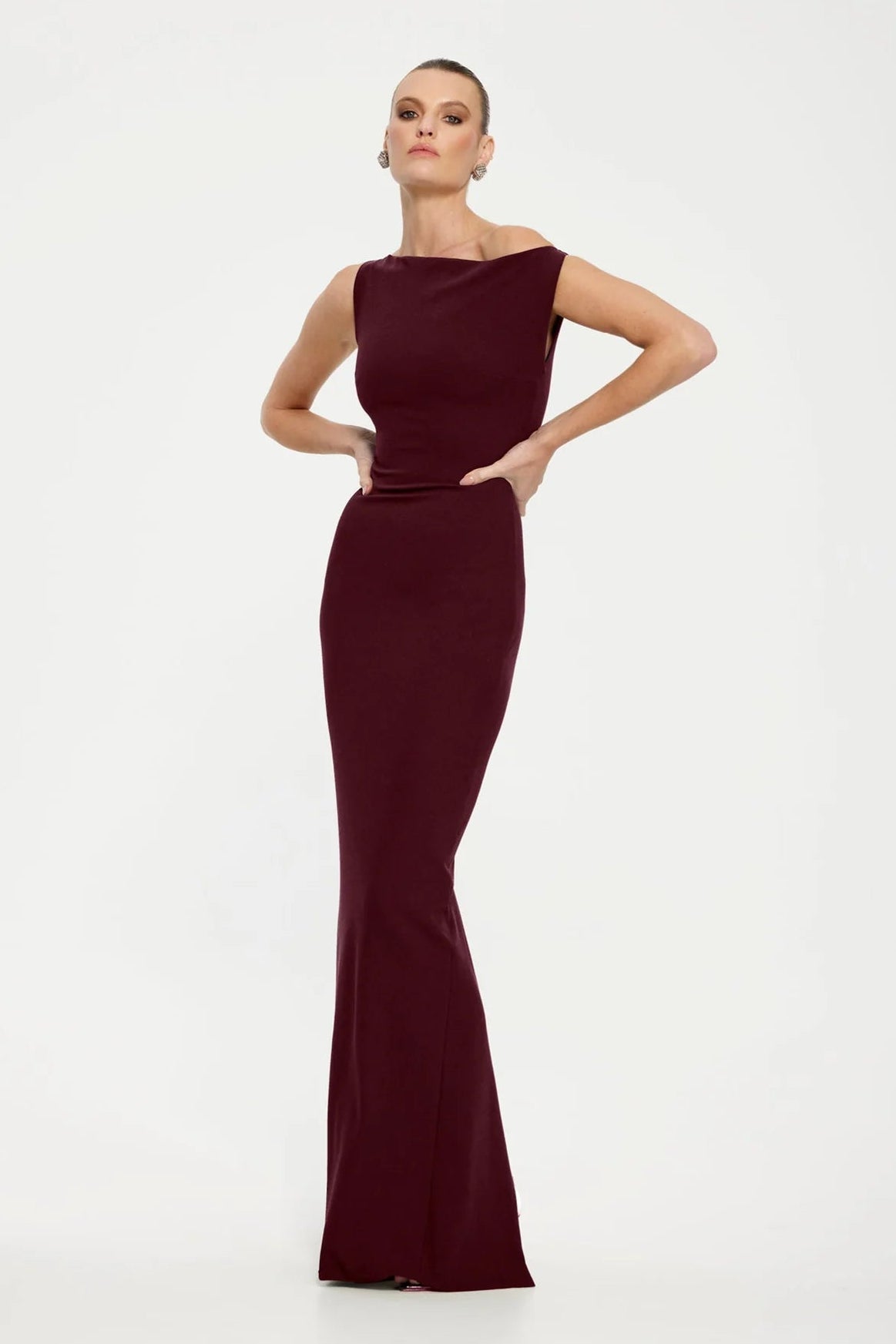 EFFIE KATS INAYA GOWN WINE SIZE 6, 8