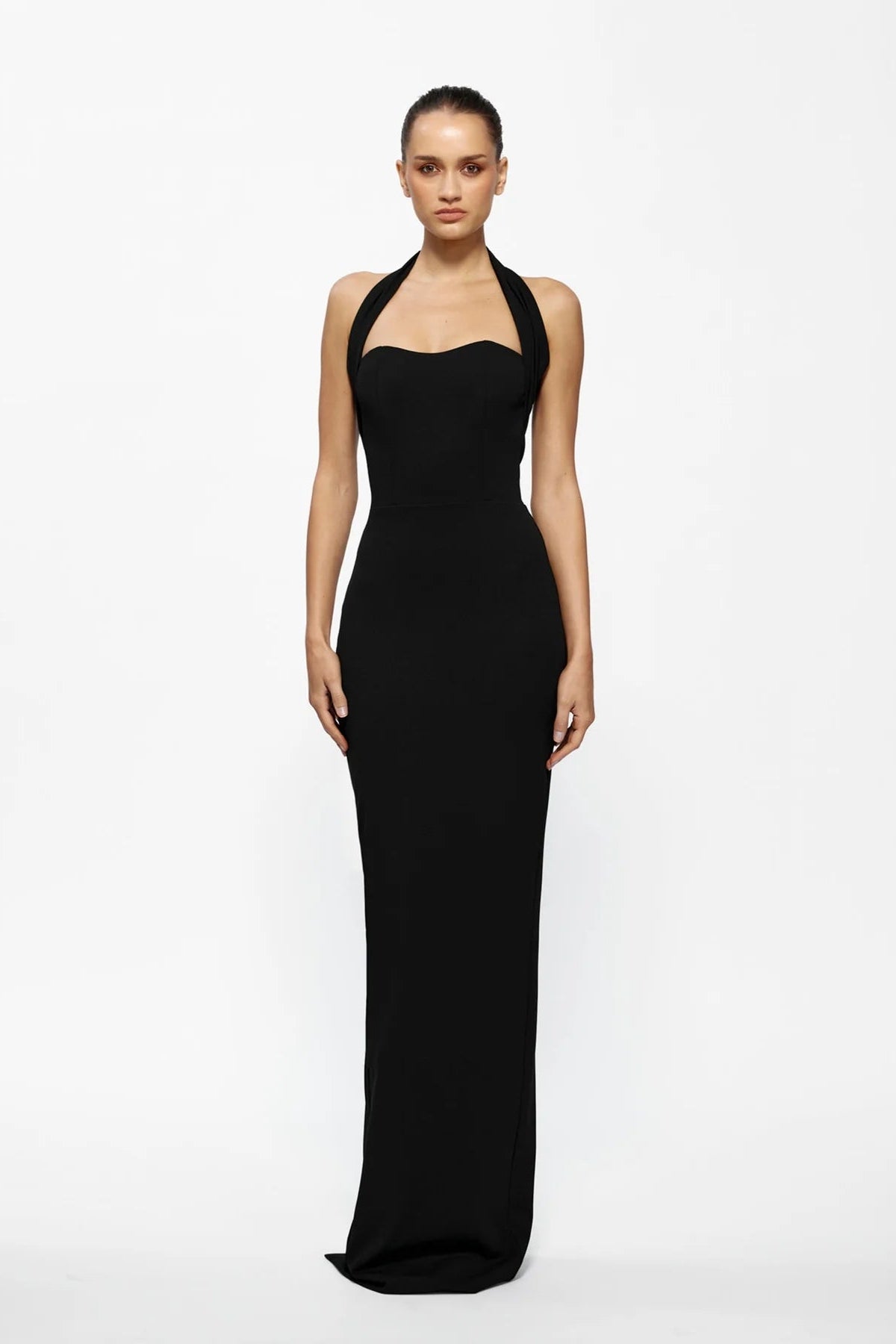 EFFIE KATS MARIAN GOWN BLACK SIZE 8