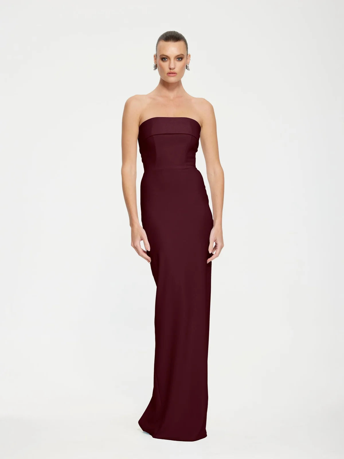 EFFIE KATS MONROE GOWN IN WINE SIZE 8