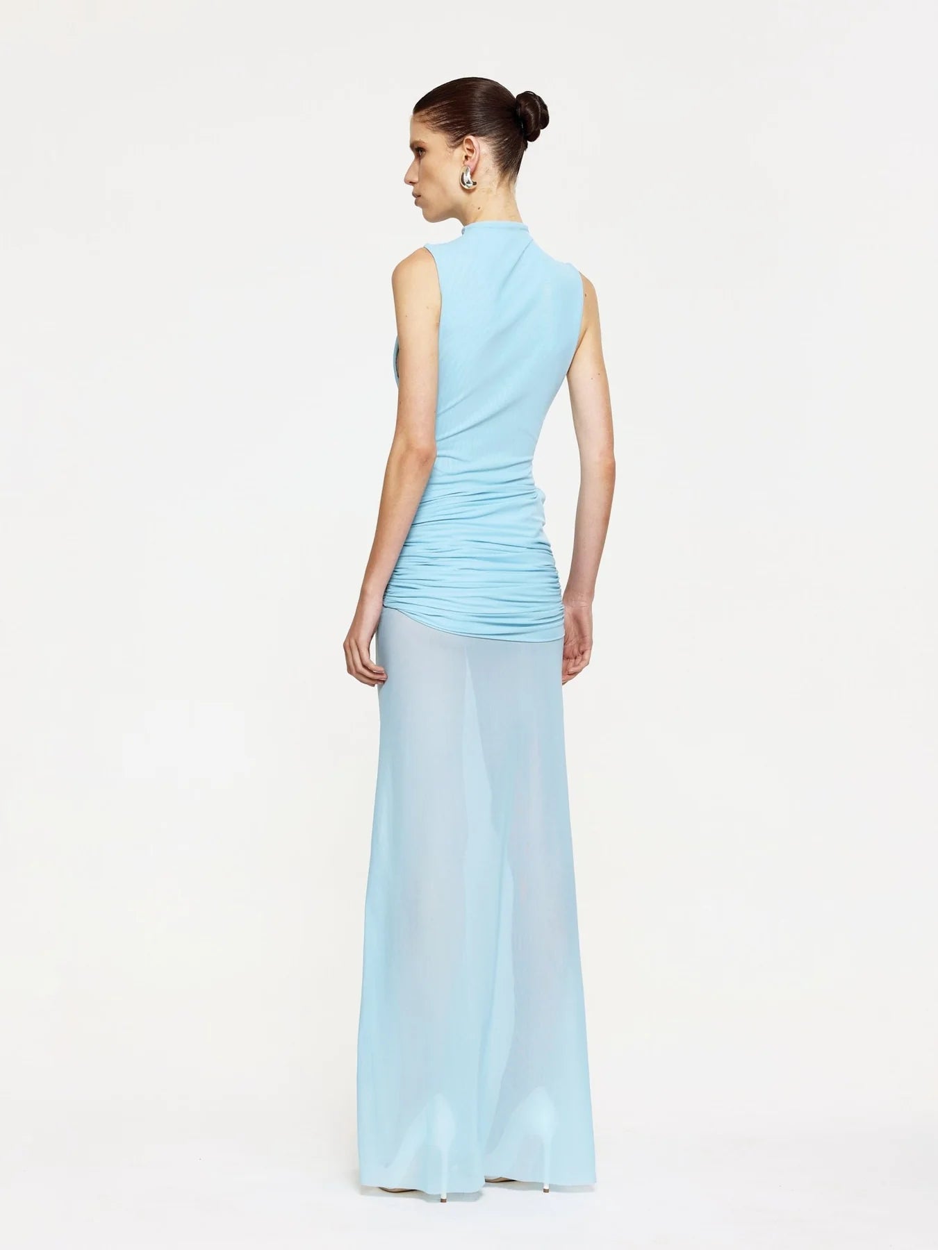 EFFIE KATS ROZA MAXI DRESS IN PALE BLUE SIZE 8