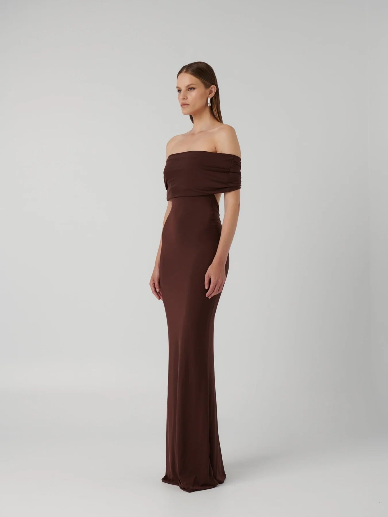 EFFIE KATS VIELA GOWN COCOA SIZE 6, 8, 10