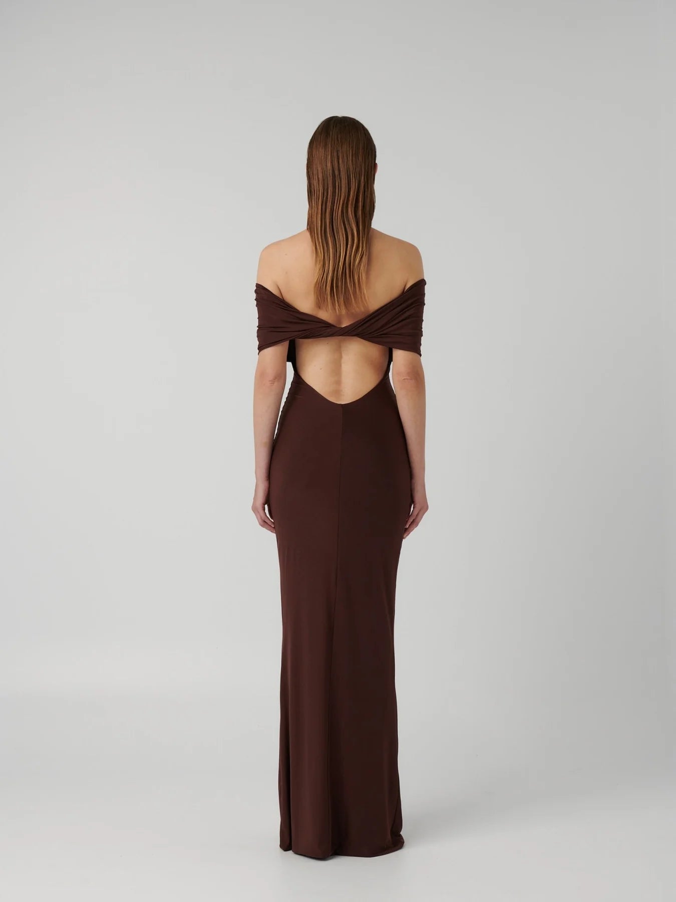 EFFIE KATS VIELA GOWN COCOA SIZE 6, 8, 10